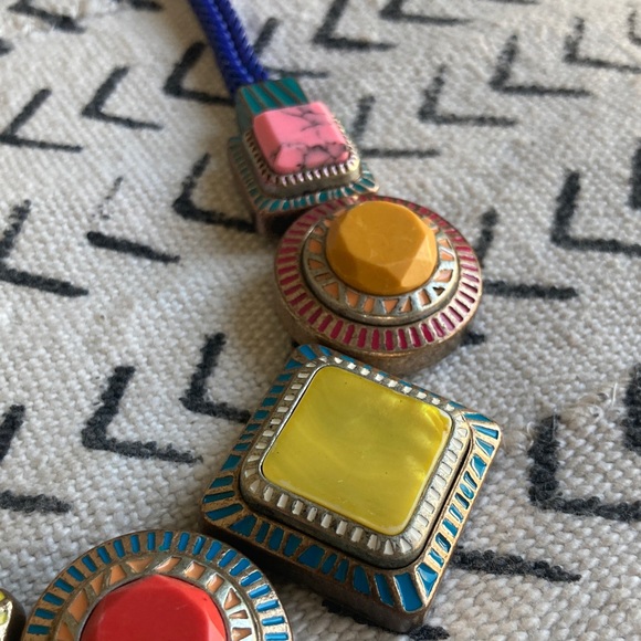 Colorful Geometric Necklace - Picture 4 of 7